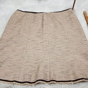 Tweed and Chocolate Brown Skirt Size 14 97% cotton